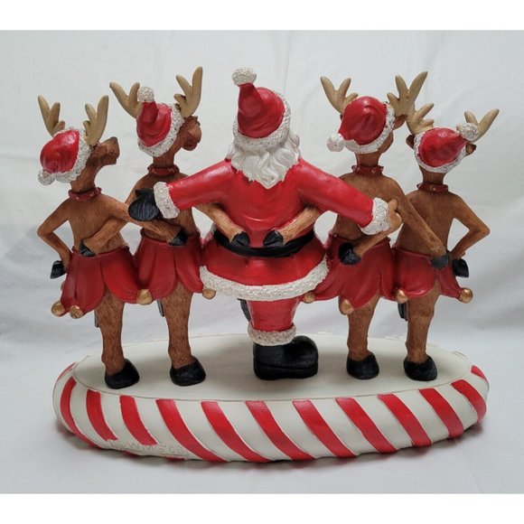 2008 Collections Etc Santa and Reindeer Dancing Musical Tabletop Decorat… - Picture 6 of 16